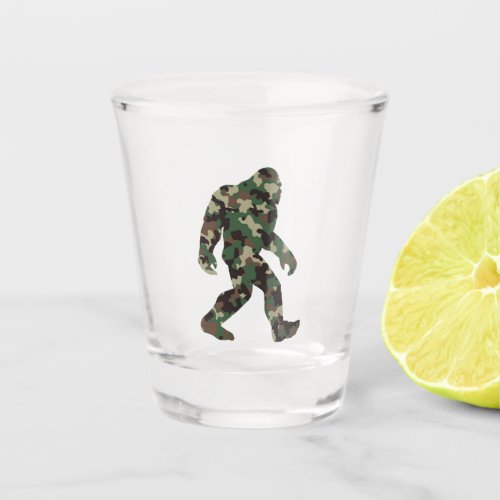 Bigfoot Sasquatch Camo    Shot Glass