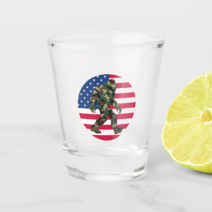 Bigfoot Sasquatch Camo Shot Glass