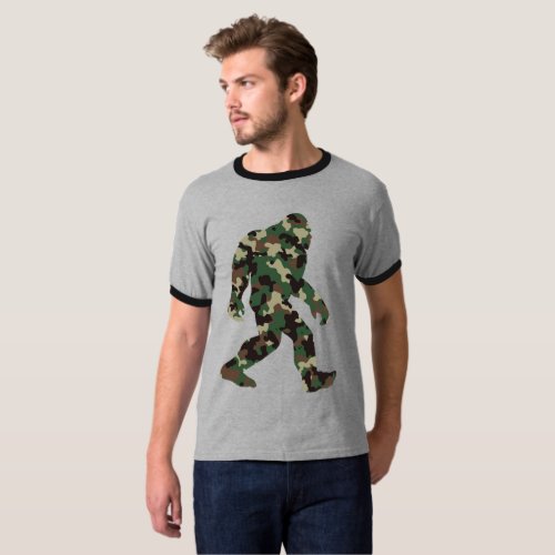 Bigfoot Sasquatch Camo   T_Shirt