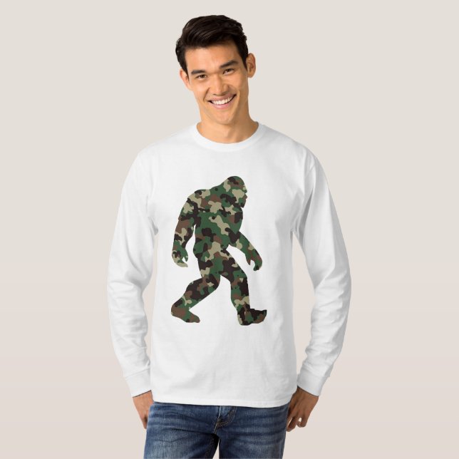 Bigfoot Sasquatch Camo  T-Shirt (Front Full)