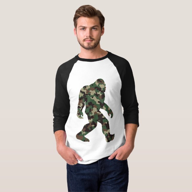 Bigfoot Sasquatch Camo    T-Shirt (Front Full)