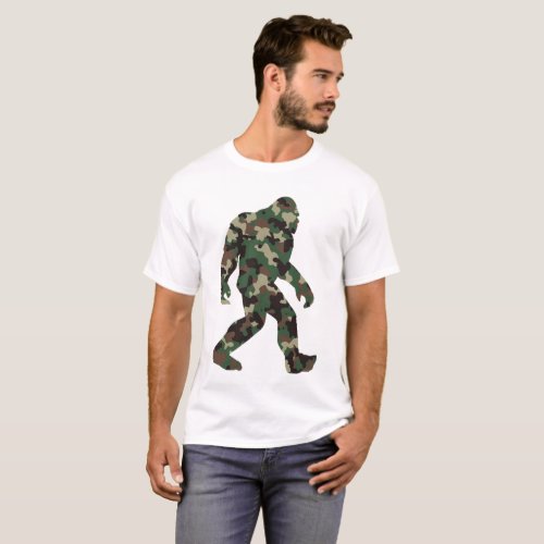 Bigfoot Sasquatch Camo T_Shirt