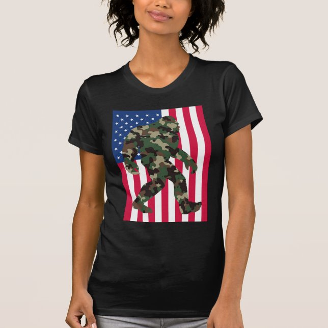 Bigfoot Sasquatch Camo       T-Shirt (Front)