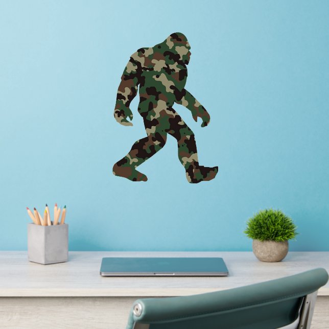 Bigfoot Sasquatch Camo  Wall Decal (Home Office 2)