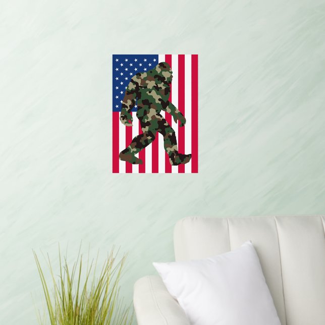 Bigfoot Sasquatch Camo   Wall Decal (Living Room)