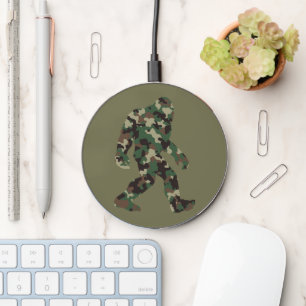 Bigfoot Sasquatch Camo Wireless Charger