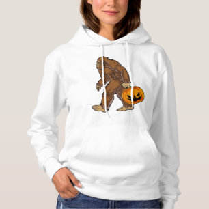Bigfoot Sasquatch Carrying Scary Pumpkin T shirt