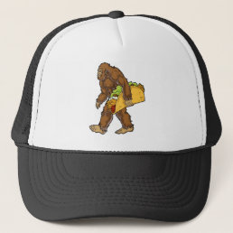 Bigfoot Sasquatch Carrying Taco Trucker Hat