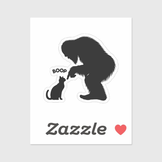 Bigfoot Sasquatch Cat Boop Sticker (Sheet)