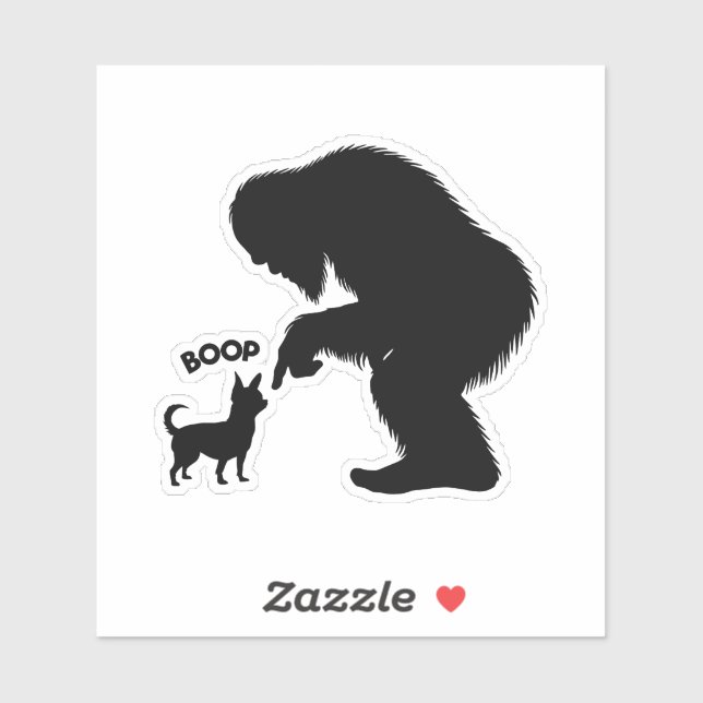 Bigfoot Sasquatch Chihuahua Boop Sticker (Sheet)
