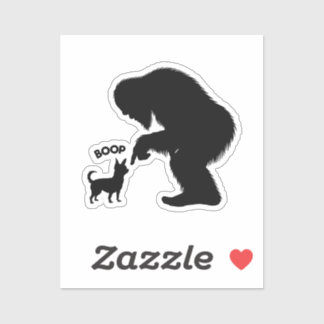 Bigfoot Sasquatch Chihuahua Boop Sticker