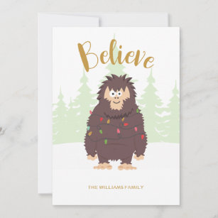 Cute Yeti Drinking Hot Cocoa Blank Holiday Card With Envelope Abominable  Snowman Big Foot Christmas Card Fun Winter Themed Xmas Card 