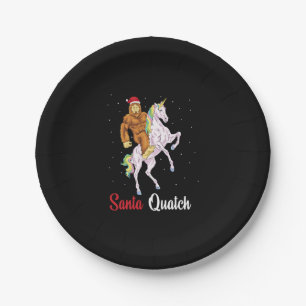 Bigfoot Sasquatch Christmas Santa Quatch Yeti Unic Paper Plates