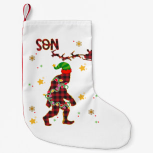 Bigfoot Sasquatch Christmas Son Family Small Christmas Stocking