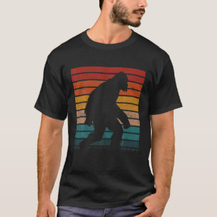 Bigfoot Sasquatch Colorful Lines Silhouette Wild A T-Shirt