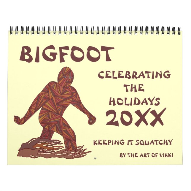 Bigfoot Sasquatch Cryptid Geek Year Calendar (Cover)