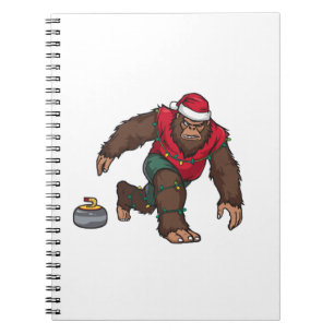 Bigfoot Sasquatch Curling Christmas 2026 Holiday Notebook