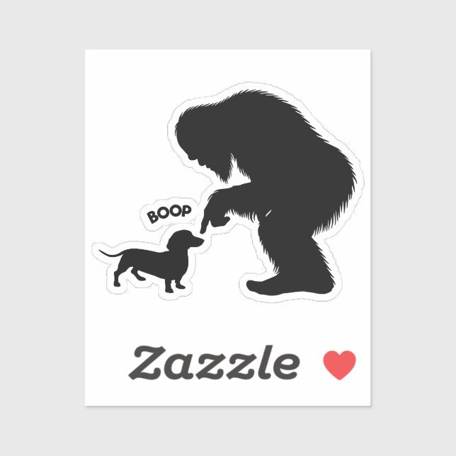 Bigfoot Sasquatch Dachshund Boop Sticker (Sheet)
