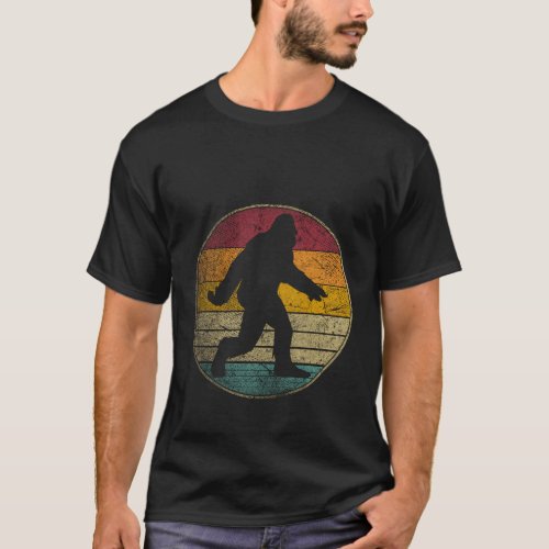 Bigfoot Sasquatch Distressed Style T_Shirt