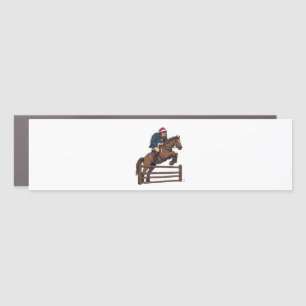 Bigfoot Sasquatch Equestrian Christmas Horse Ridin Car Magnet