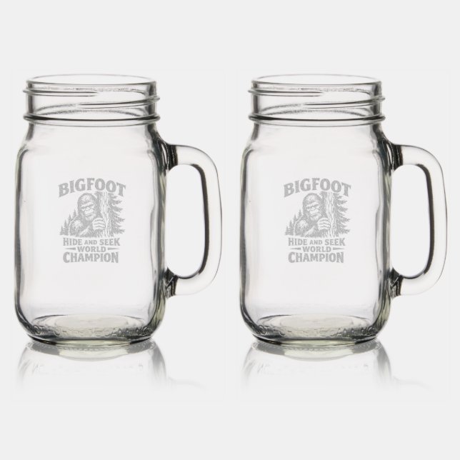 Bigfoot Sasquatch Etched Glassware (Glassware)