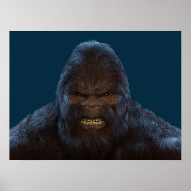 BIGFOOT SASQUATCH FACE PORTRAIT III POSTER (Front)