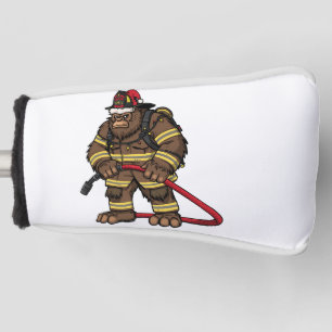 Bigfoot Sasquatch Firefighter Christmas 2026 Golf Head Cover