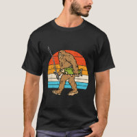 Bigfoot Sasquatch Fishing Retro Fisherman Men Wome