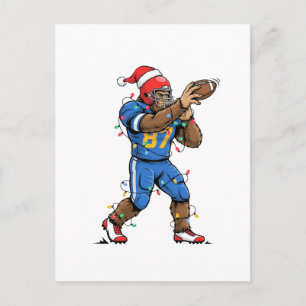 Bigfoot Sasquatch Football Christmas 2026 Holiday  Invitation Postcard