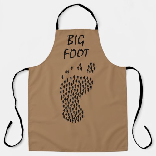 bigfootsasquatchfootprintskunkape apron