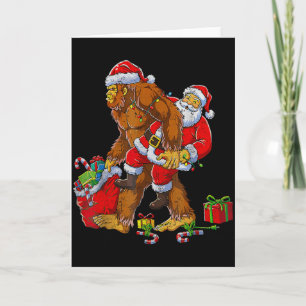 Bigfoot Sasquatch For Men Grandpa Boys Kids Christ Card