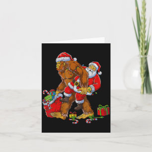 Bigfoot Sasquatch For Men Grandpa Boys Kids Christ Card