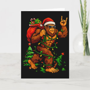 Bigfoot Sasquatch For Men Grandpa Boys Kids Christ Card