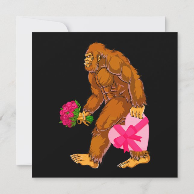 Bigfoot Sasquatch Funny Valentines Day Love (Front)
