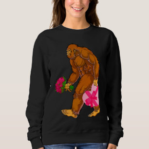 Bigfoot Sasquatch Funny Valentines Day Love  Sweatshirt