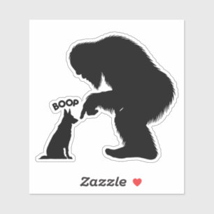Bigfoot Sasquatch German Shepherd Boop Sticker