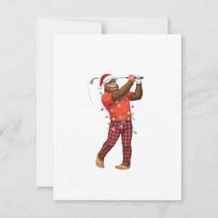 Bigfoot Sasquatch Golf Christmas 2026 Holiday Spor Note Card