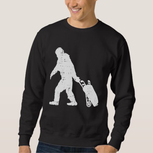 Bigfoot Sasquatch Golf Clubs Funny Golfing Golfer  Sweatshirt