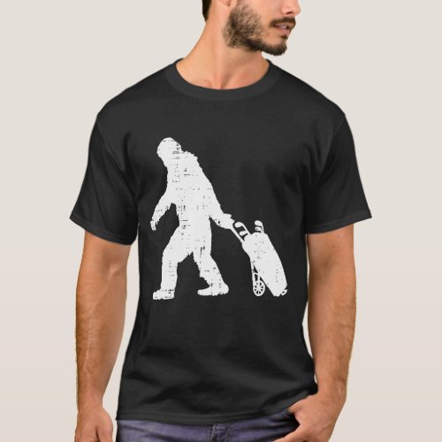 Bigfoot Sasquatch Golf Clubs Funny Golfing Golfer  T_Shirt