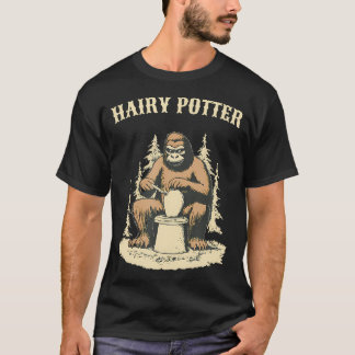 Bigfoot Sasquatch Hairy Potter Funny Pottery Ceram T-Shirt