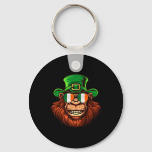 Bigfoot Sasquatch Happy St Patricks Day Keychain