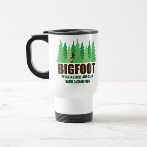 Bigfoot Sasquatch Hide and Seek World Champion Travel Mug