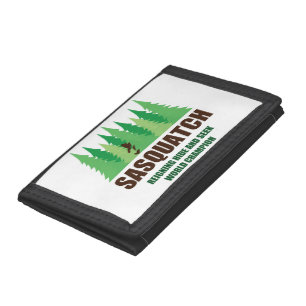 Bigfoot Sasquatch Hide and Seek World Champion Trifold Wallet