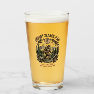 Bigfoot Sasquatch Hiking Search Team Glass