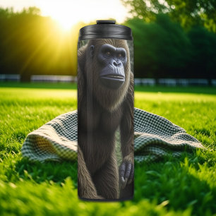 Bigfoot Sasquatch in the Woods Thermal Tumbler