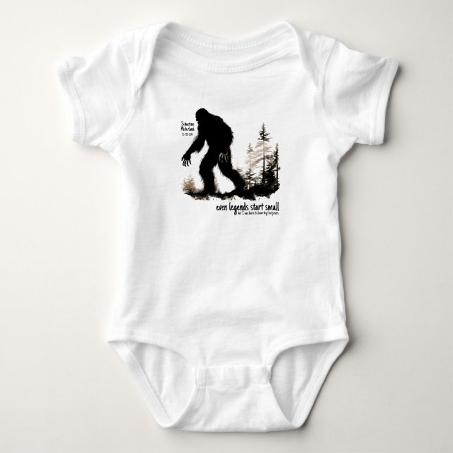 Bigfoot Sasquatch Inspirational Quote Bodysuit (Front)