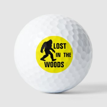 Bigfoot / Sasquatch : Lost In The Woods Golf Balls by AardvarkApparel at Zazzle