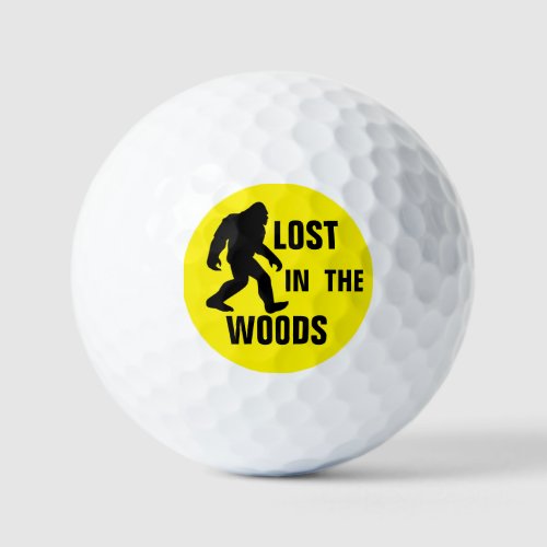 BIGFOOT  Sasquatch  LOST IN THE WOODS Golf Balls