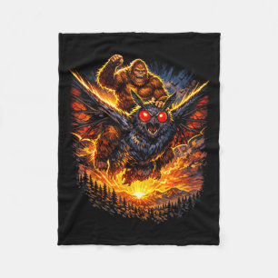 Bigfoot sasquatch mothman funny cryptid wilderness fleece blanket
