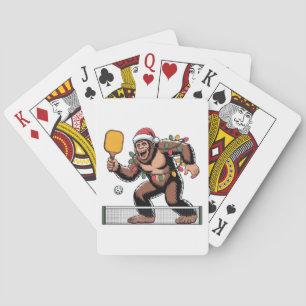 Bigfoot Sasquatch Pickleball Christmas 2026 Poker Cards